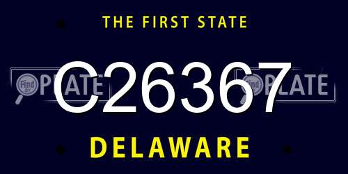 C26367 Delaware License Plate
