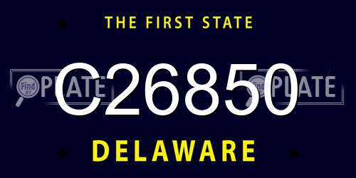 C26850 Delaware License Plate