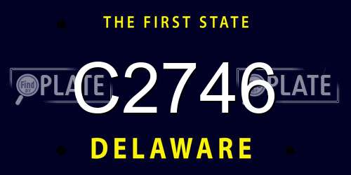 C2746 Delaware License Plate