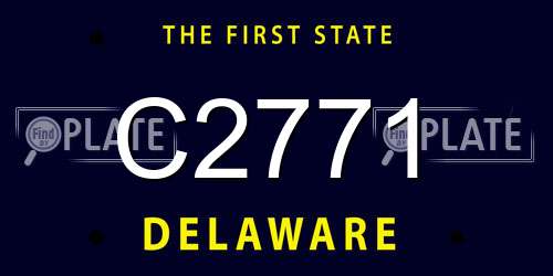 C2771 Delaware License Plate