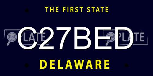 C27BED Delaware License Plate