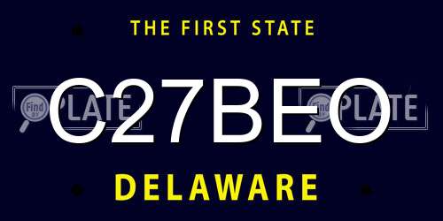 C27BEO Delaware License Plate