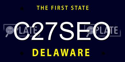C27SEO Delaware License Plate