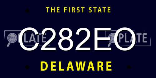 C282EO Delaware License Plate