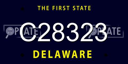 C28323 Delaware License Plate