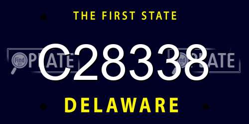 C28338 Delaware License Plate