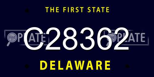 C28362 Delaware License Plate