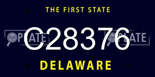 C28376 Delaware License Plate