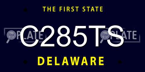 C285TS Delaware License Plate