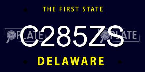 C285ZS Delaware License Plate