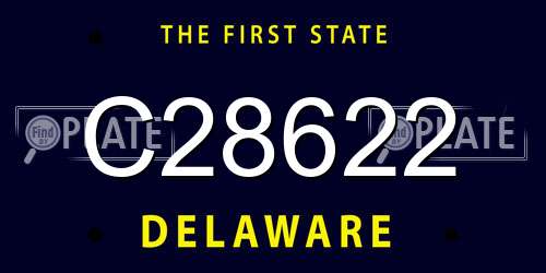 C28622 Delaware License Plate
