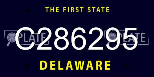C286295 Delaware License Plate