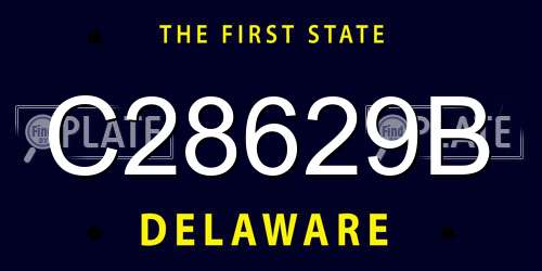 C28629B Delaware License Plate