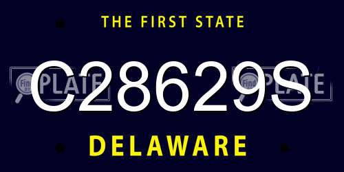 C28629S Delaware License Plate