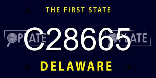 C28665 Delaware License Plate