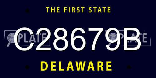 C28679B Delaware License Plate