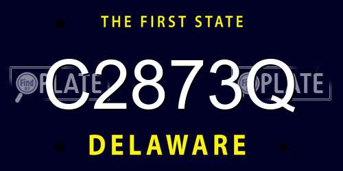 C2873Q Delaware License Plate