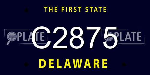 C2875 Delaware License Plate