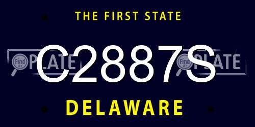 C2887S Delaware License Plate