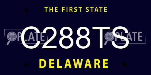 C288TS Delaware License Plate