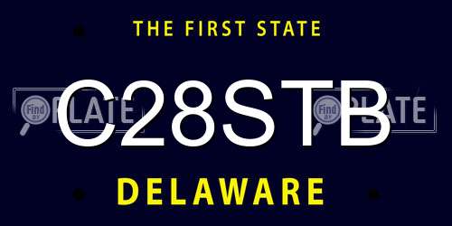 C28STB Delaware License Plate