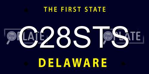 C28STS Delaware License Plate