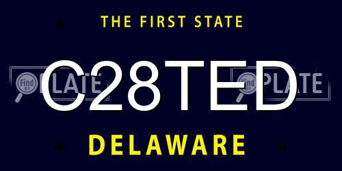 C28TED Delaware License Plate
