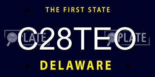C28TEO Delaware License Plate