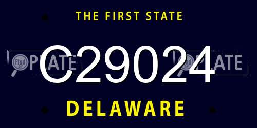 C29024 Delaware License Plate