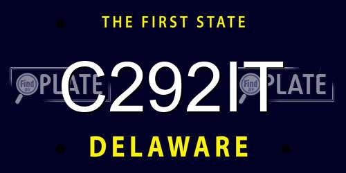 C292IT Delaware License Plate