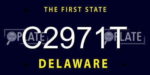 C2971T Delaware License Plate
