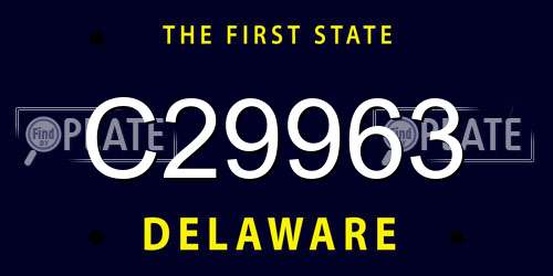 C29963 Delaware License Plate