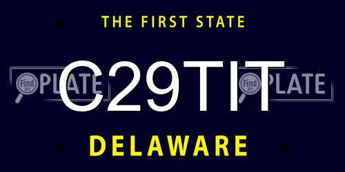 C29TIT Delaware License Plate
