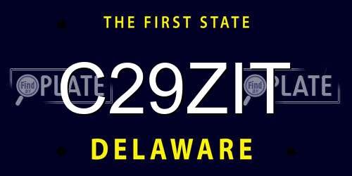 C29ZIT Delaware License Plate