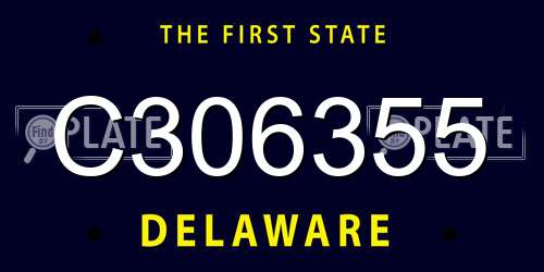 C306355 Delaware License Plate