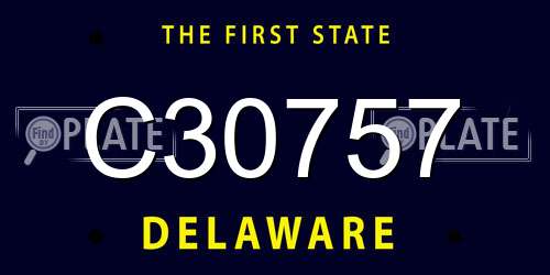 C30757 Delaware License Plate