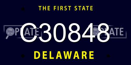 C30848 Delaware License Plate