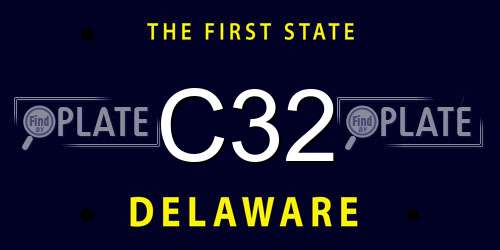 C32 Delaware License Plate