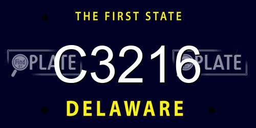 C3216 Delaware License Plate