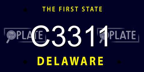 C3311 Delaware License Plate