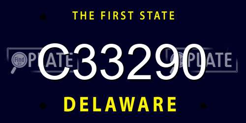 C33290 Delaware License Plate