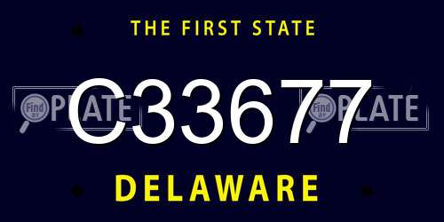 C33677 Delaware License Plate