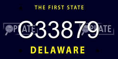 C33879 Delaware License Plate