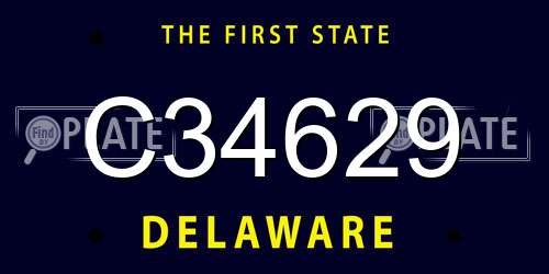 C34629 Delaware License Plate