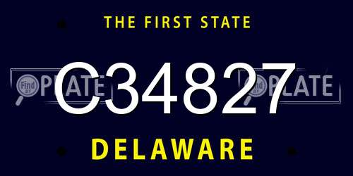 C34827 Delaware License Plate