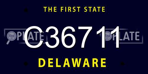 C36711 Delaware License Plate