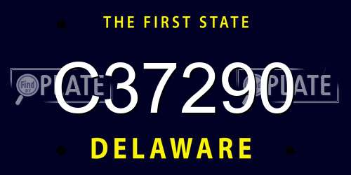 C37290 Delaware License Plate