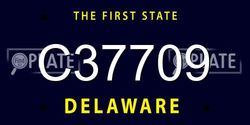 C37709 Delaware License Plate