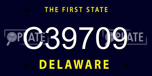 C39709 Delaware License Plate