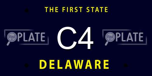 C4 Delaware License Plate